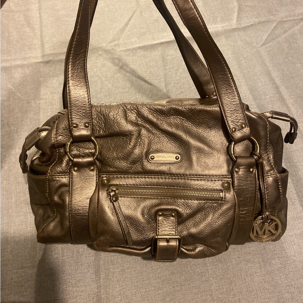 Michael Kors Metallic Brown Satchel